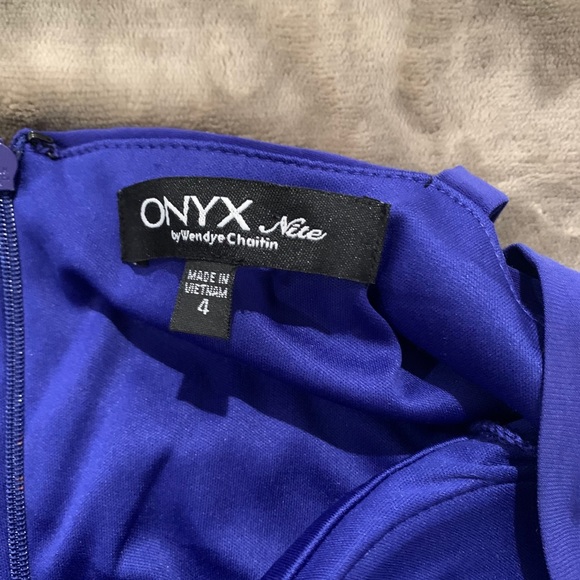 Onyx Nite color block strapless dress size 4 - Picture 5 of 7